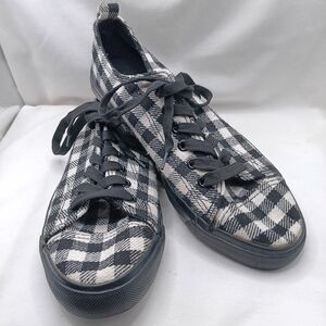 Twisted Black And White Checkered Sneakers Size 9